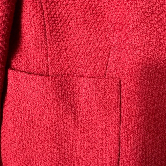 Jones New York‎ Collection Women’s Red Blazer Hidden Front Buttons Pockets 16 - Picture 5 of 8